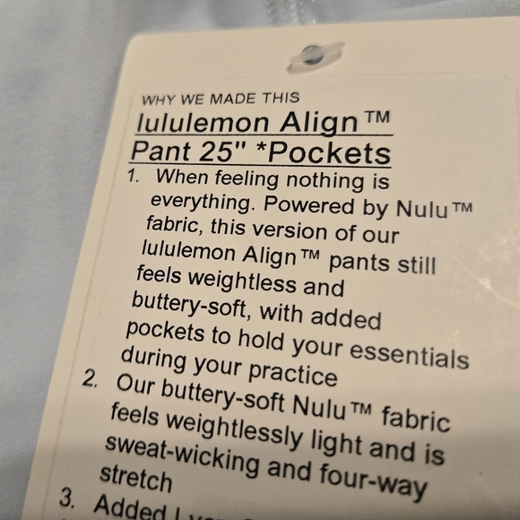Lululemon NWT Align Leggungs Light Blue High-Waisted Leggings SIZE 10 - Picture 3 of 5